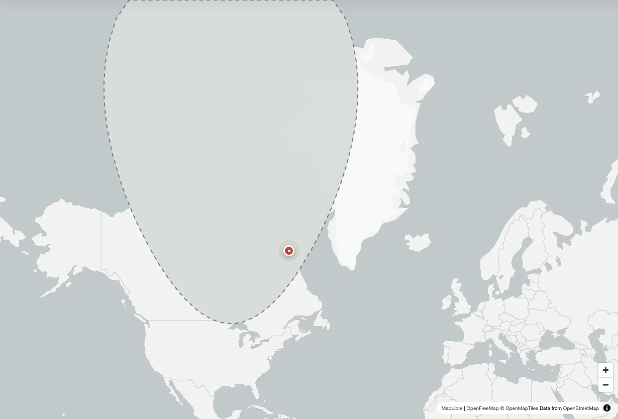 Country Draw Canada map challenge showing a covered province or territory