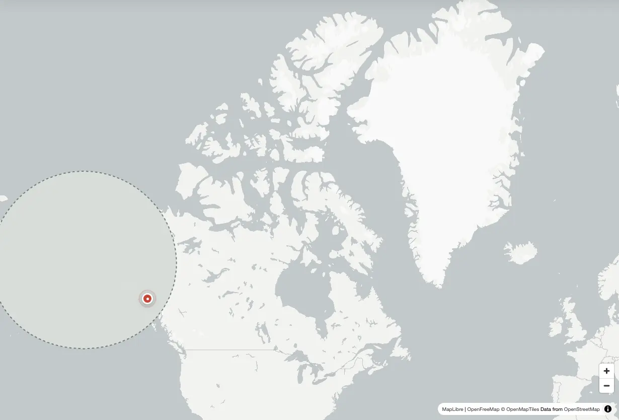 Country Draw map challenge with Alaska covered for drawing from memory