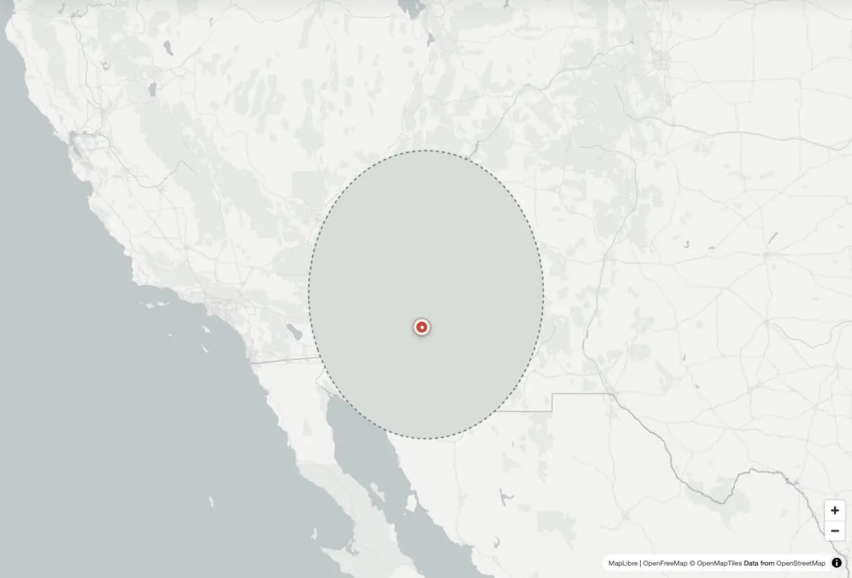 Country Draw map challenge with Arizona covered for drawing from memory