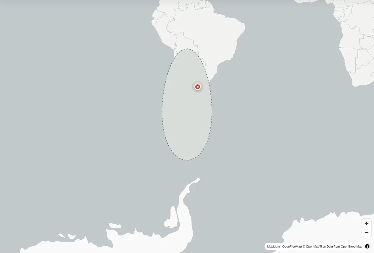 Country Draw map challenge with Argentina covered for drawing from memory