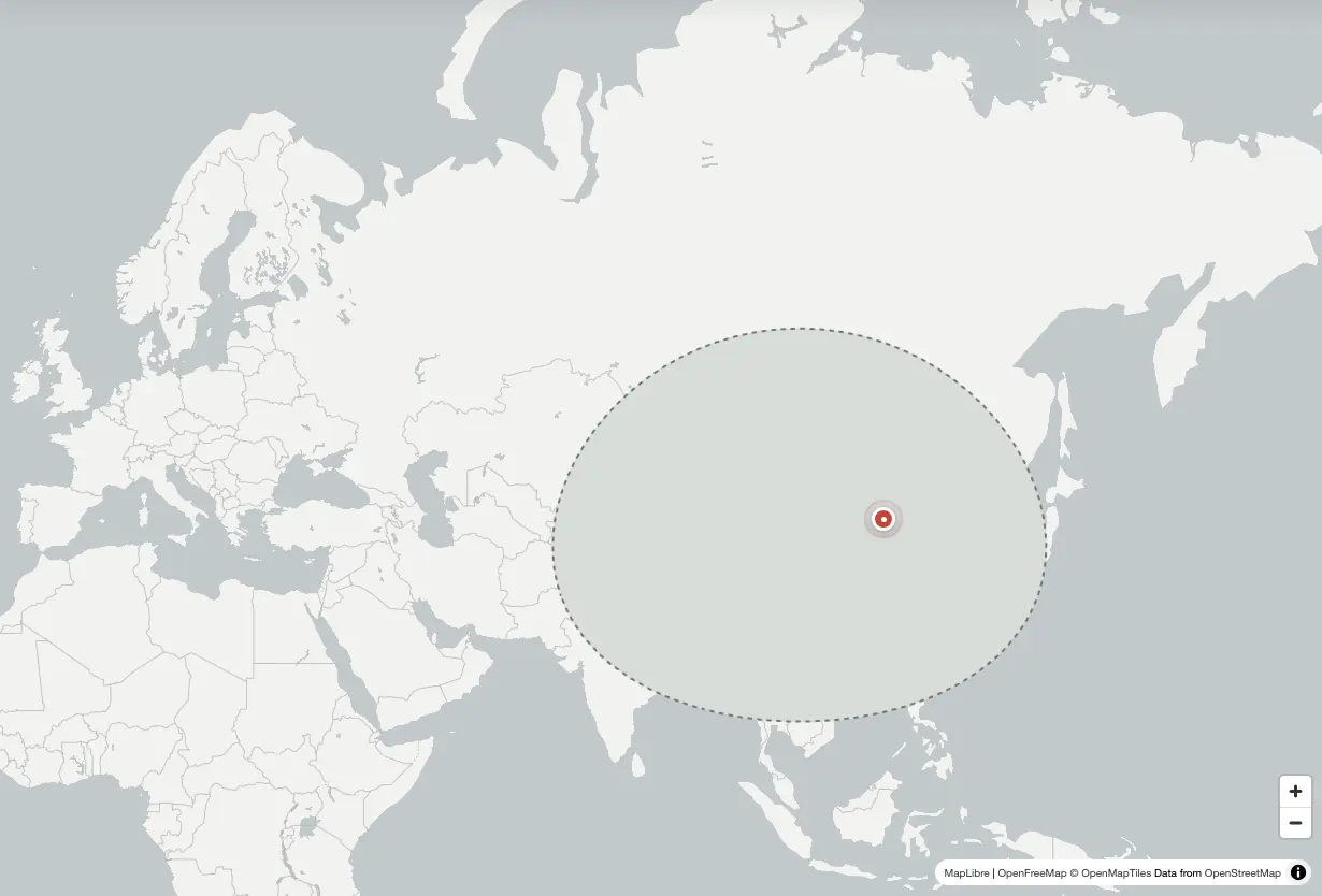 Country Draw map challenge with China covered for drawing from memory
