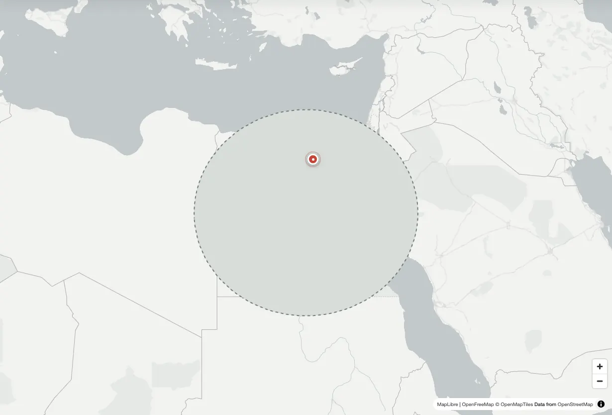 Country Draw map challenge with Egypt covered for drawing from memory