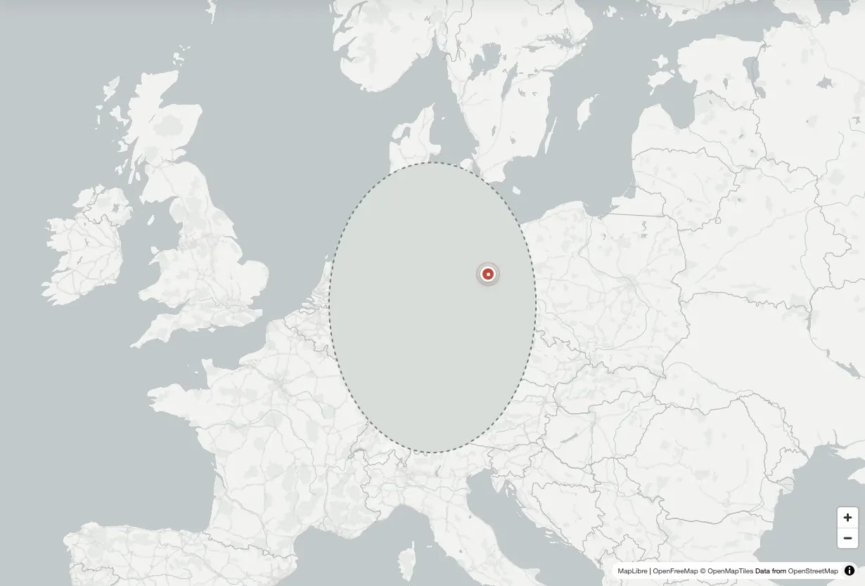 Country Draw map challenge with Germany covered for drawing from memory