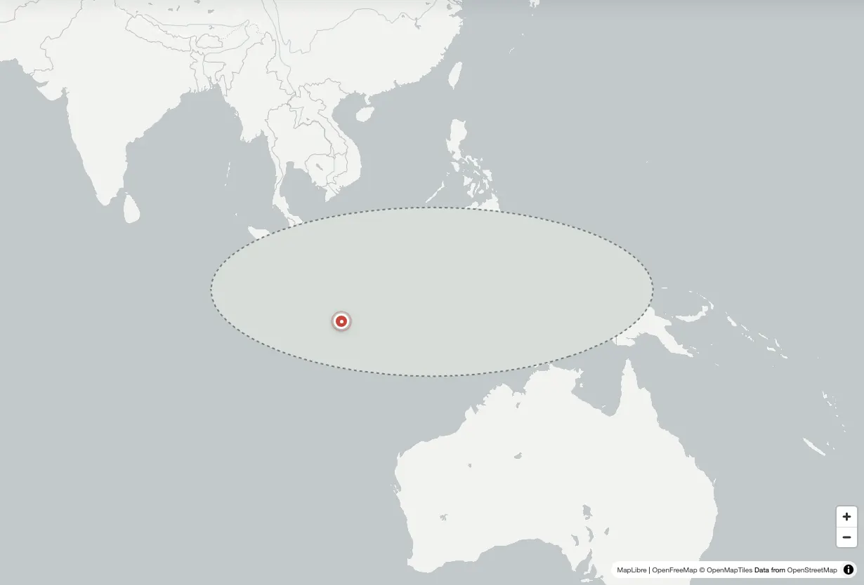 Country Draw map challenge with Indonesia covered for drawing from memory