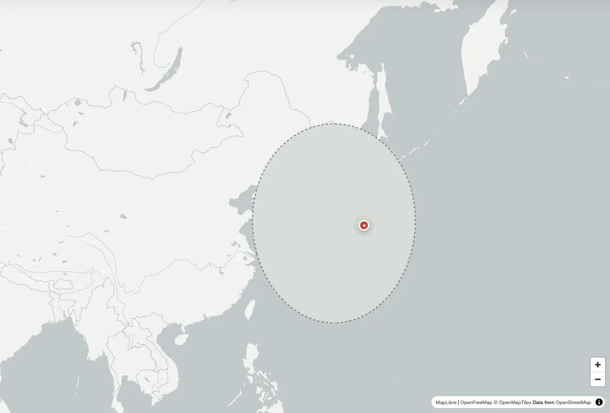 Country Draw map challenge with Japan covered for drawing from memory