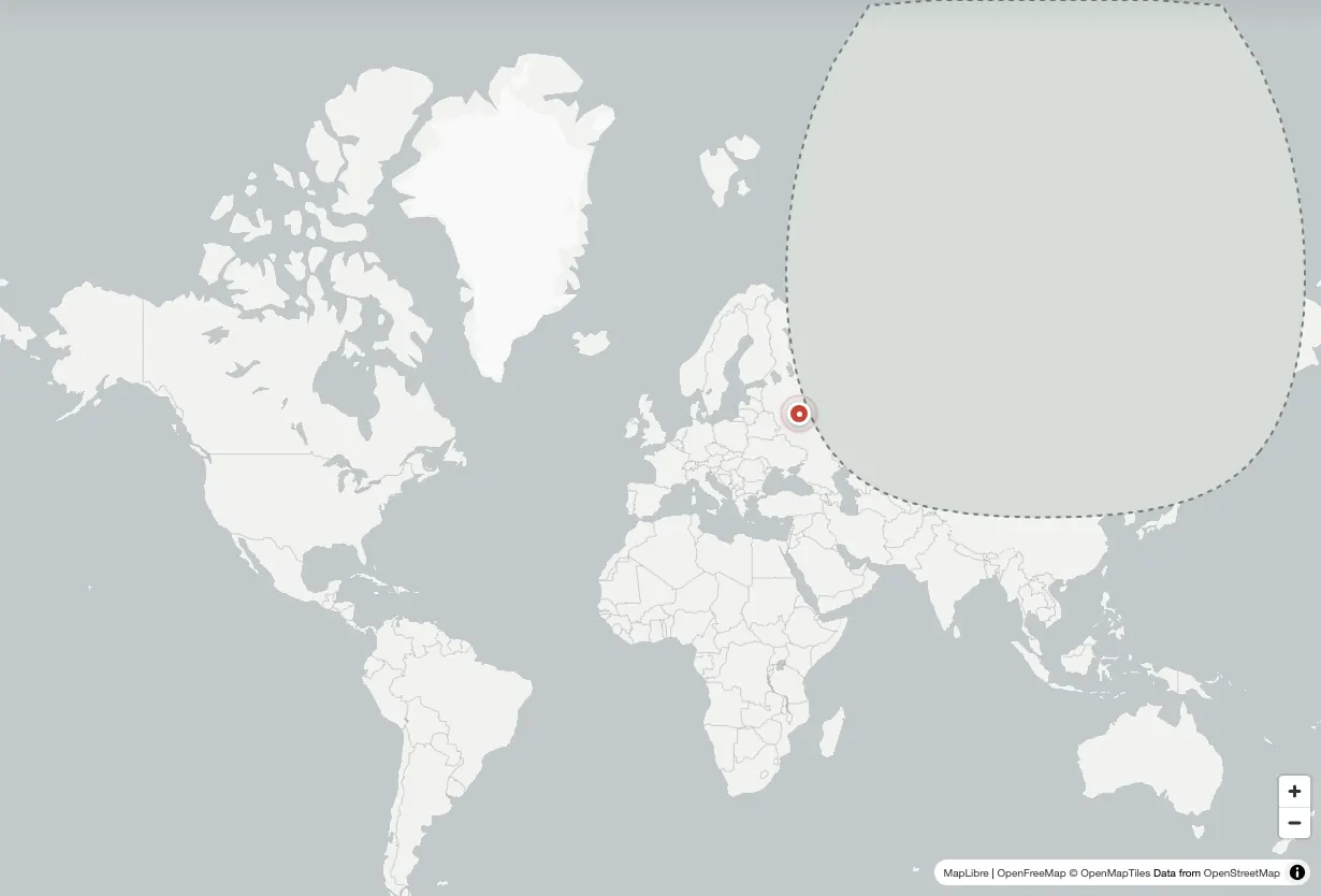 Country Draw map challenge with Russia covered for drawing from memory